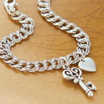 Medium Double Curb Charm Bracelet James Avery