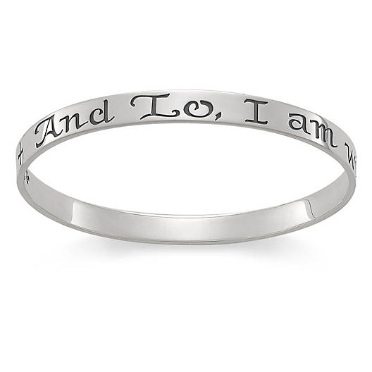 View Larger Image of "I Am With You Always" Bangle Bracelet