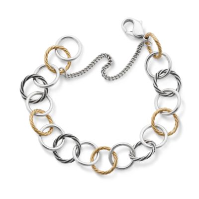 gold and silver bracelet