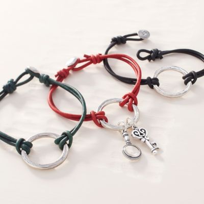 leather charm bracelets