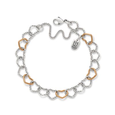 Twisted Wire Connected Hearts Charm Bracelet thumbnail 8
