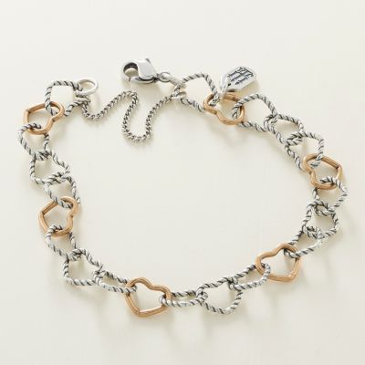 Twisted Wire Connected Hearts Charm Bracelet - James Avery