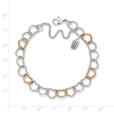 Twisted Wire Connected Hearts Charm Bracelet - James Avery