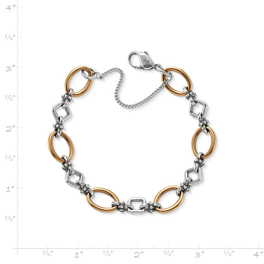 View Larger Image of Geometric Links Charm Bracelet
