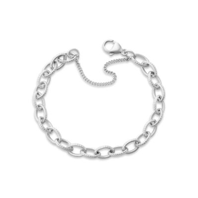 Textured Oval Charm Bracelet thumbnail 6