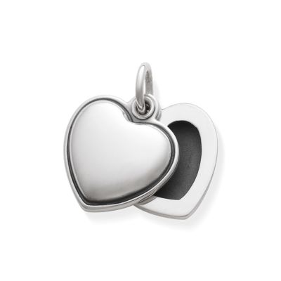 James Avery Petite Framed Heart Charm - Sterling Bronze