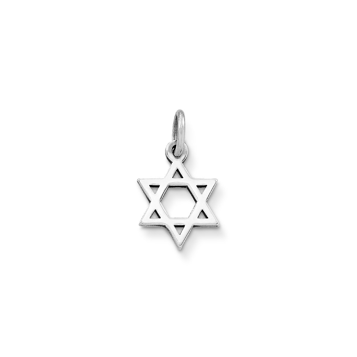 Jewels Obsession Star Of David Pendant Sterling Silver 37mm Star Of David with 7.5 Charm Bracelet 