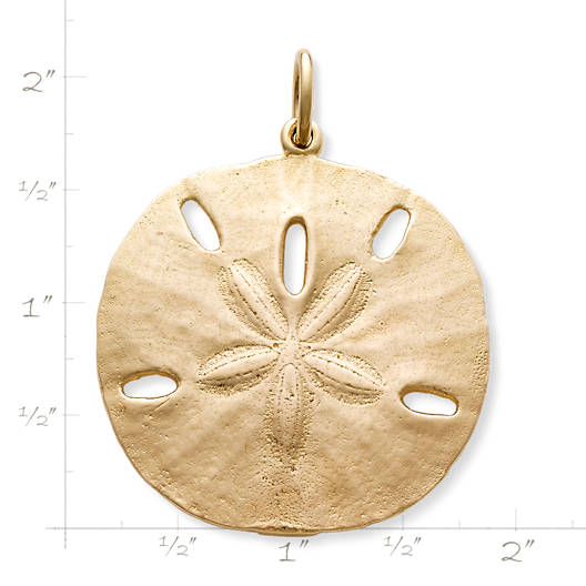 Sterling Silver 20mm Sand Dollar with 7.5 Charm Bracelet Jewels Obsession Sand Dollar Pendant