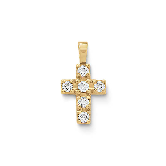 Petite Latin Cross with Diamonds
