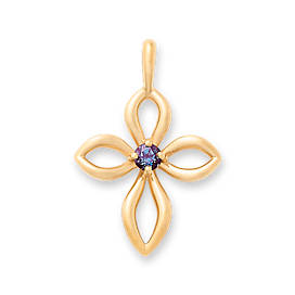 Avery Remembrance Cross with Lab-Created Alexandrite