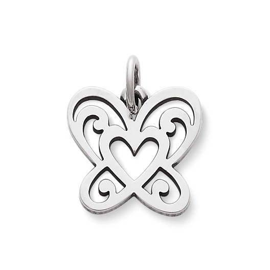 Open Butterfly Charm Silver Charm Silver Pendant Butterfly Pendant Silver Butterfly Charm Butterfly Charm