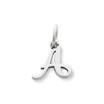 Sterling Silver Script Initial Charm