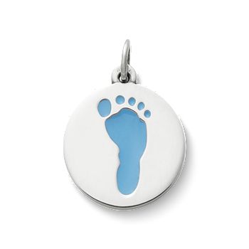 Custom Baby Footprints Laser Italian Charm
