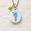 View Larger Image of Enamel Baby Boy Footprint Charm