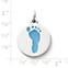 View Larger Image of Enamel Baby Boy Footprint Charm