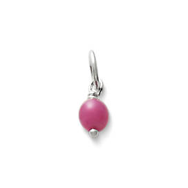 Dark Pink Glass Enhancer Bead