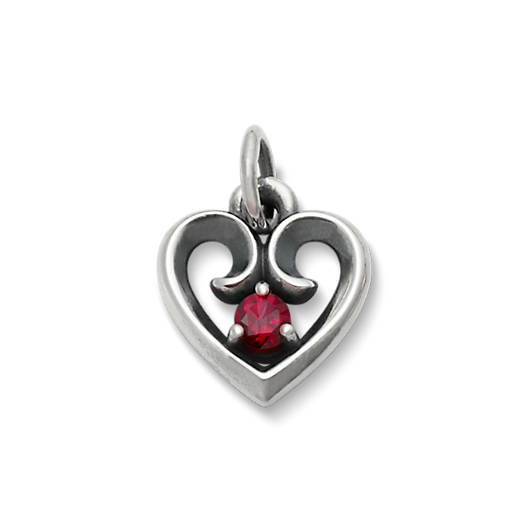 View Larger Image of Avery Remembrance Heart Pendant with Lab-Created Ruby