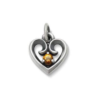 Avery Remembrance Heart Pendant with Citrine James Avery