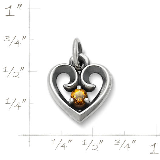 View Larger Image of Avery Remembrance Heart Pendant with Citrine
