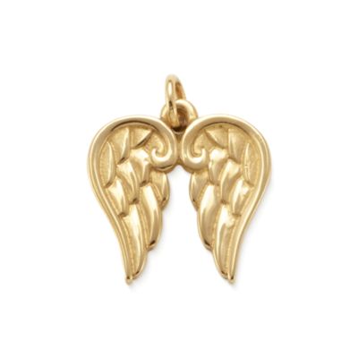 14K Gold Angel Wings Charm