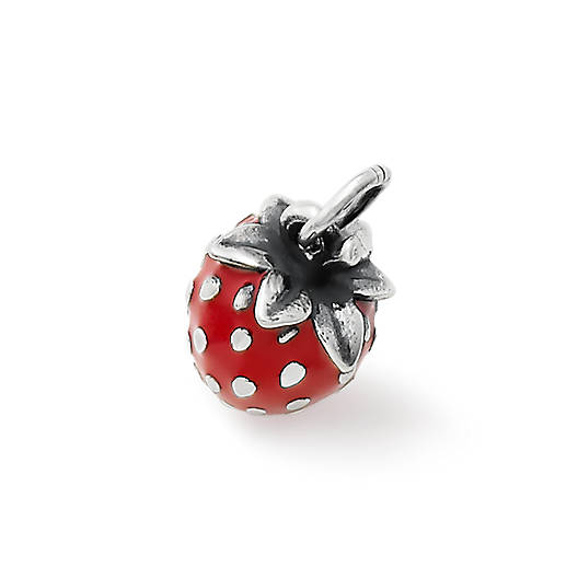 View Larger Image of Enamel Wild Strawberry Charm