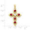 View Larger Image of Antiquity Cross with Lab-Created Rubies & Diamond