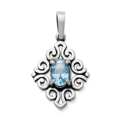 Scrolled Pendant with Blue Topaz - James Avery