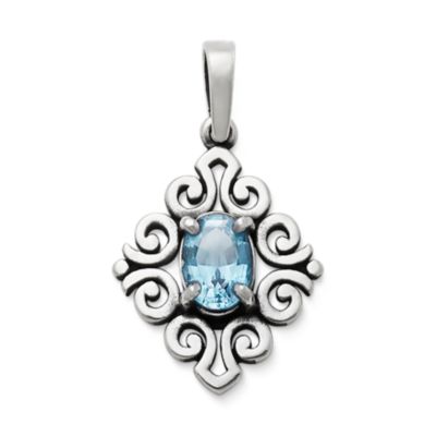 Scrolled Birthstone Pendant