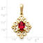 View Larger Image of Scrolled Pendant with Lab-Created Ruby