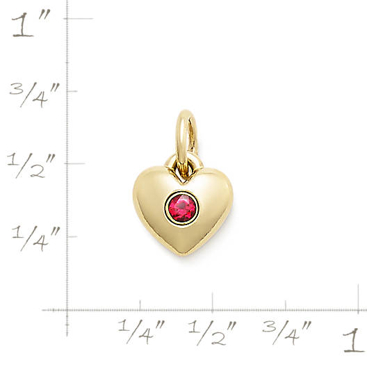 View Larger Image of Keepsake Heart Charm with Lab-Created Ruby