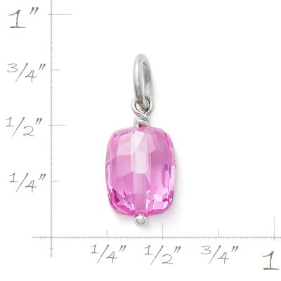 Faceted LabCreated Pink Sapphire Gemstone Bead Pendant James Avery