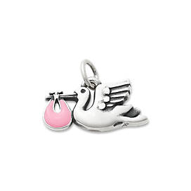 Enamel Pink Special Delivery Charm