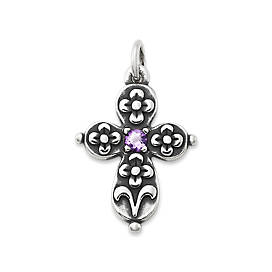 Floret Cross with Amethyst
