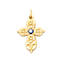 View Larger Image of Floret Cross with Lab-Created Blue Sapphire