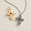 View Larger Image of Floret Cross with Garnet
