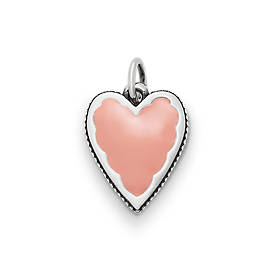 Enamel Pink Heart Charm