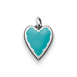 Enamel Blue Heart Charm