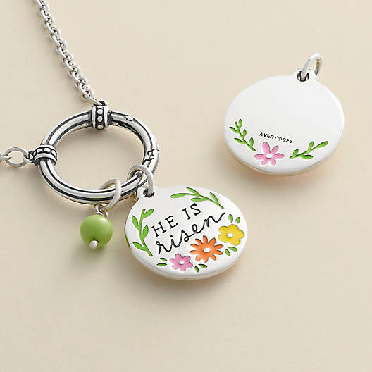 View Larger Image of Enamel "He is Risen" Charm