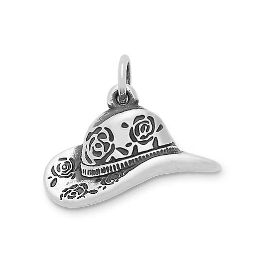 View Larger Image of Floral Cowgirl Hat Charm