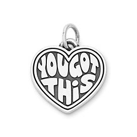 "You Got This" Heart Charm