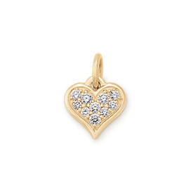 Delicate Pavé Diamond Heart Pendant