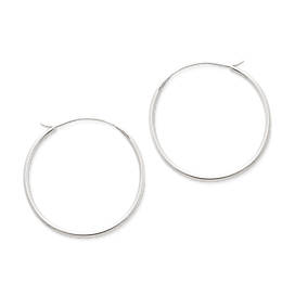 Medium Swedged Hoop Earrings