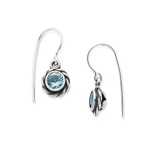 View Larger Image of Elisa Ear Hooks with Blue Topaz