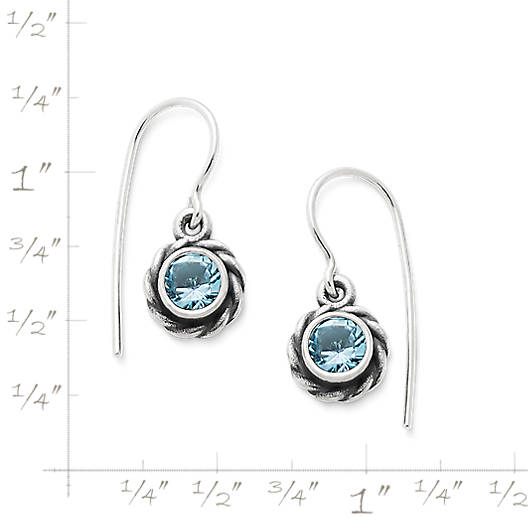 View Larger Image of Elisa Ear Hooks with Blue Topaz
