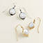 View Larger Image of Sculpted Ladybug White Doublet Ear Hooks 