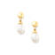 View Larger Image of Teardrop Ear Posts with Cultured Pearl