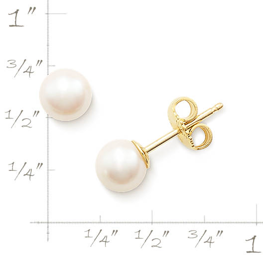 View Larger Image of Cultured Pearl Ear Posts