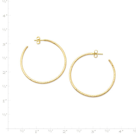 View Larger Image of Classic Hammered Hoops, Large