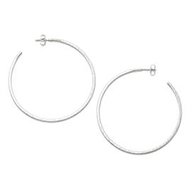 Classic Hammered Hoop Earrings, Extra Large