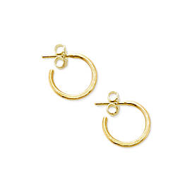 Classic Hammered Hoop Earrings, Small